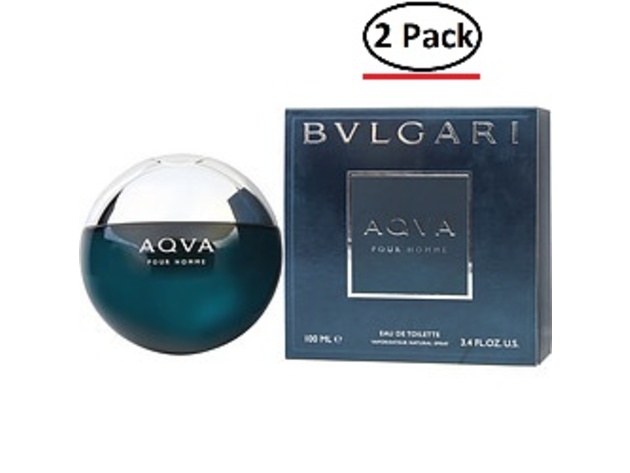 BVLGARI AQUA by Bvlgari EDT SPRAY 3.4 OZ for MEN ---(Package Of 2)