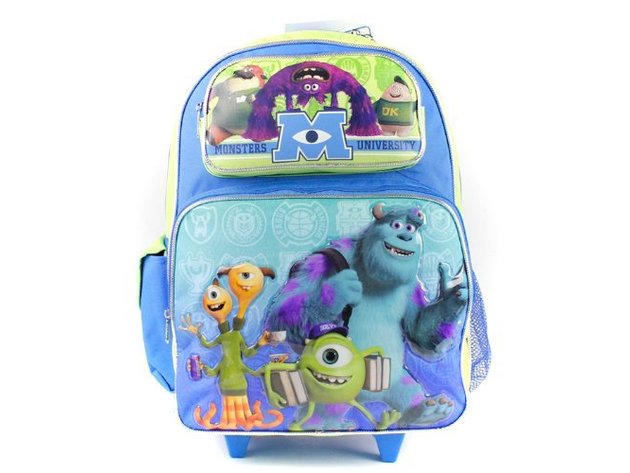 Disney Monsters University Roller Backpack - Eye 16" Large Wheeled Boys Book Bag