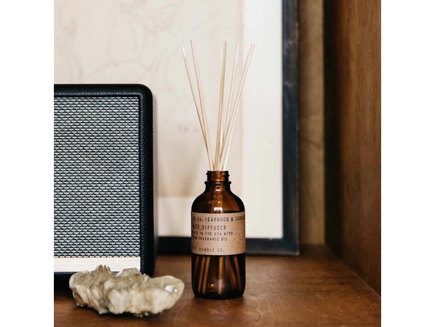 P.F Candle Co. Teakwood & Tobacco Reed Diffuser 3.5oz