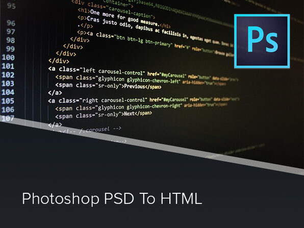 Photoshop PSD to HTML Course - Product Image