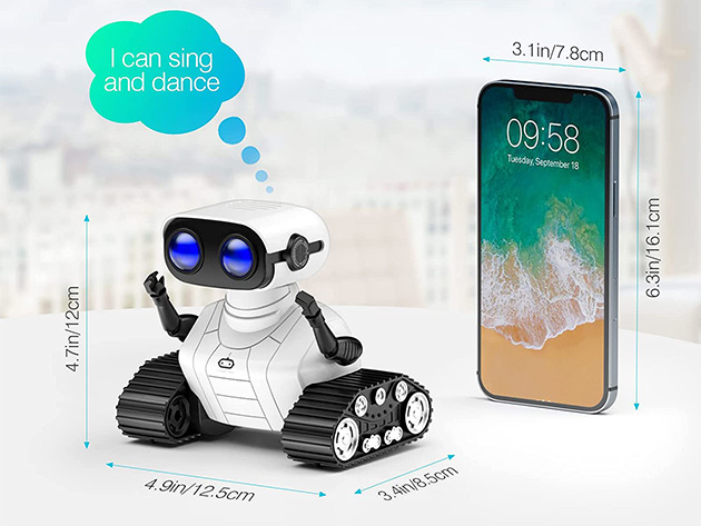 Rechargeable RC Robot for Kids with Music & LED Lights (2-pack)