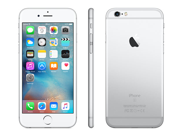 iPhone 6s 128GB - Silver (Refurbished: WiFi + Unlocked) & Accessories Bundle