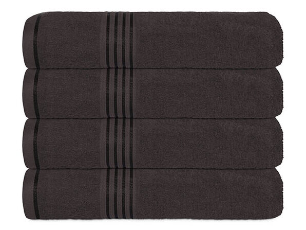 Hurbane Home 4 Piece Bath Towel Set Gray - Product Image