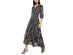 INC International Concepts Women's Volume-Sleeve Striped Wrap Maxi Dress Black Size Large