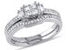 Princess Cut Diamond Engagement Ring & Wedding Band 1/2 Carat (ctw) Wedding Set  in 10K White Gold - 9