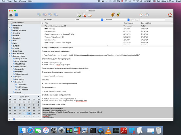 Dossier Smart Organizer for Mac