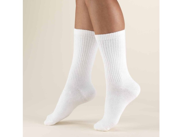 Mechaly Unisex Classic Crew Athletic Sports Cotton Socks 25 Pack - Grey