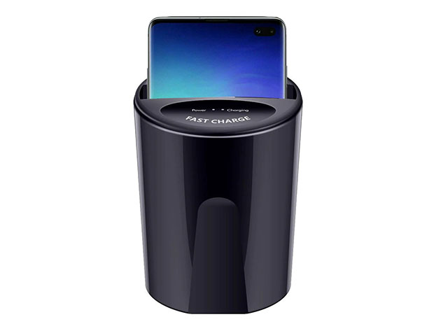 10W Car Qi Wireless Charger Cup with USB Output