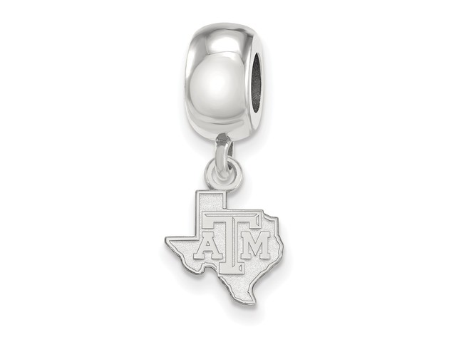 Sterling Silver Texas A&M University XS Dangle Bead Charm