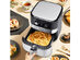 Costway 5.3 QT Electric Hot Air Fryer 1700W Stainless steel Non-Stick Fry Basket - Black/Silver