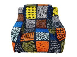 Modern Sofa Slipcover (Colorful Square Pattern)