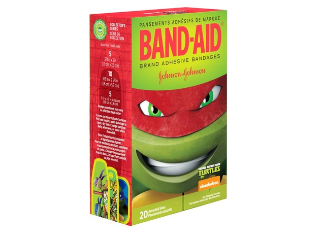 Band-Aid Nickelodeon Teenage Mutant Ninja Turtles Assorted Sizes Bandages, 20 Count