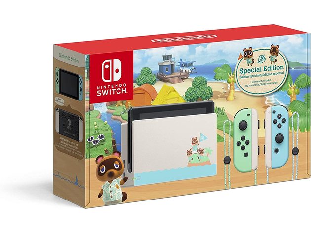 Nintendo Switch - Animal Crossing: New Horizons Edition, Switch - Green and Blue (New)