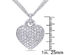 3.50 Carat (ctw) Lab-Created White Sapphire Heart Pendant Necklace in Sterling Silver