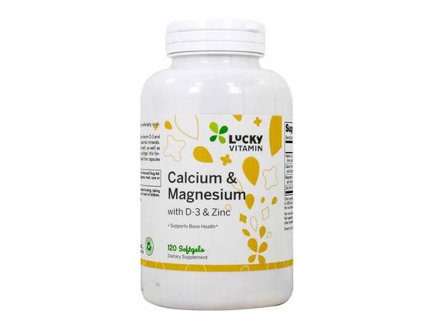 LuckyVitamin - Calcium Magnesium with Vitamin D3 & Zinc - 120 Softgels