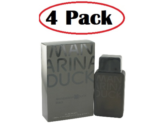4 Pack of Mandarina Duck Black by Mandarina Duck Eau De Toilette Spray 1.7 oz