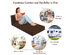 Costway Tri-Fold Fold Down Chair Flip Out Lounger Convertible Sleeper Bed Couch Dorm - Coffee
