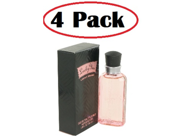 4 Pack of LUCKY YOU by Liz Claiborne Eau De Toilette Spray 1 oz