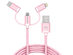 Naztech 6' Hybrid 3-in-1 MFi-Certified Charge & Sync Cable (Rose Gold)