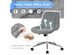 Costway Mid Back Armless Office Chair Adjustable Swivel Fabric Task Desk Chair - Gray