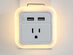 Travel USB Wall Charger with LED Nightlight: 3-Pack