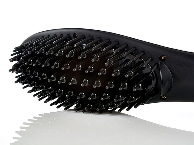 Hair Straightening Brush: Built in Nano Silver & Ceramic Technology