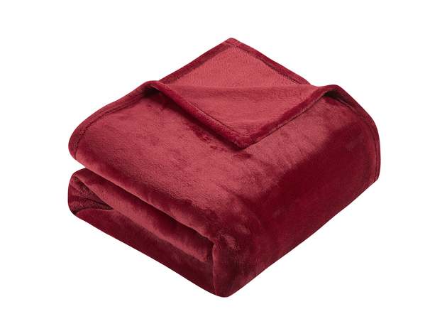 Classic Solid Fleece Blanket Merlot King