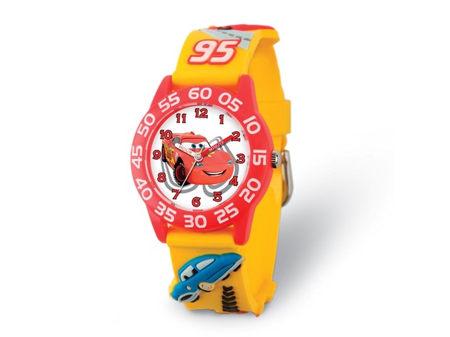 Disney Boys Cars Lightning McQueen Acrylic Time Teacher Watch