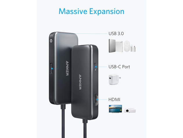 Anker 3-in-1 Premium USB C Hub with Power Delivery