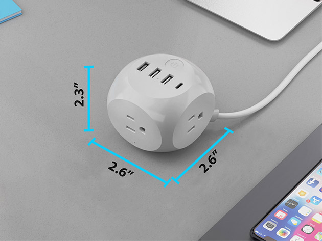 21W Compact Multi-USB Input Power Strip