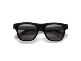 Roamer Sunglasses Black-White / Silver Mirror