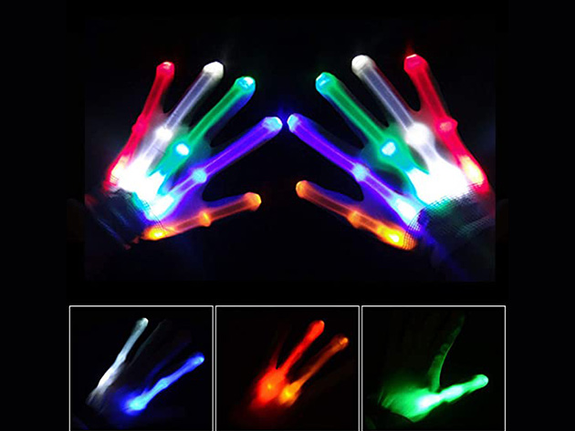Flashing LED Light Gloves for Ages 3-12 