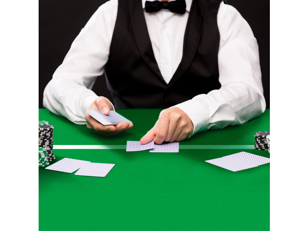 Costway 71'' x 36'' Poker Table Top Layout Rubber Foam Poker Mat 8 Players w/ Carrying Bag - Green