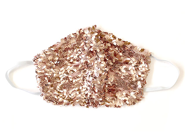 Sequin Face Mask (Rose / Kid's Size)