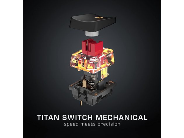 ROCCAT Vulcan TKL Compact Mechanical Gaming Keyboard with Titan Switch Linear, RGB Lighting, and Anodized Aluminum Top Plate