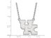10k White Gold U of Kentucky Large 'UK' Pendant Necklace