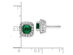 9/10 Carat (ctw) Lab-Created Emerald Earrings in 14K White Gold with Lab-Grown Diamonds
