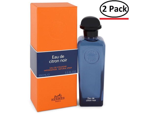 Eau De Citron Noir by Hermes Eau De Cologne Spray 3.3 oz for Men (Package of 2)