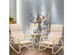 Costway Set of 2 Bentwood Rocking Chair Relax Rocker Lounge Chair w/Fabric Cushion - Beige