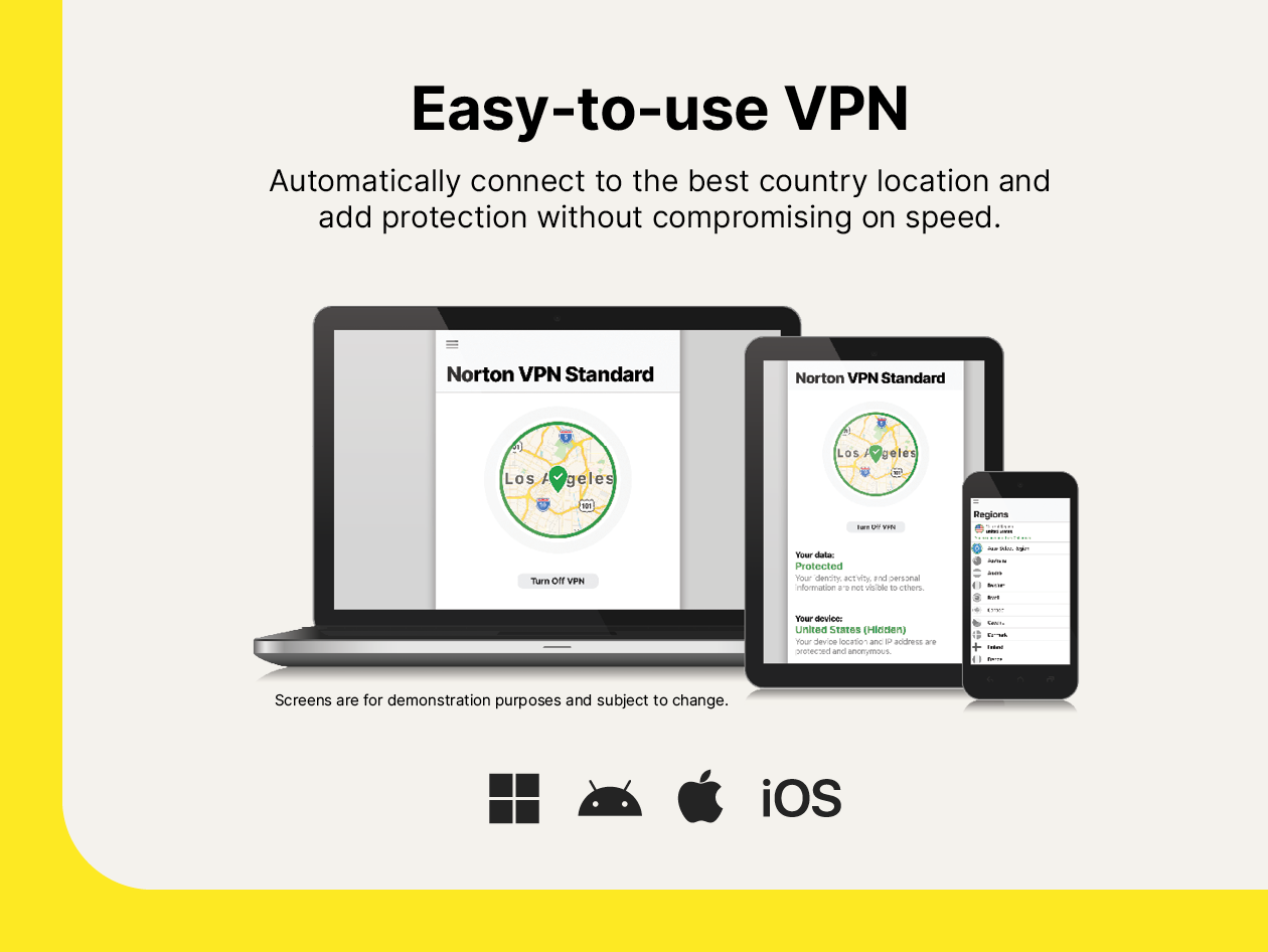 Norton VPN Standard: 1-Year Subscription (5 Devices) 