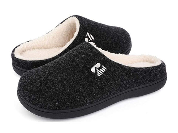 mens slip on slippers size 13