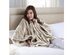 Serta Fleece Electric Heated Warming Snuggler Cape Wrap Sand - Sand