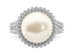 Freshwater Cultured 11-12mm Pearl Ring in Sterling Silver 
