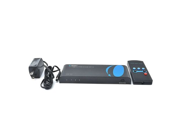 Orei 3x1 2.0 3-Port HDMI Powered 2 HDMI Input - 1 USB-C Switcher for Full 4K X 2K @ 60HZ HD 1080P & 3D Support