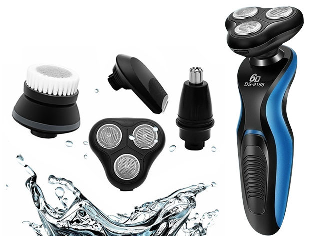 6D Multifunctional 4-in-1 Rechargeable Washable Shaver