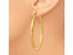 Large Satin and Diamond Cut Hoop Earrings in 14K Yellow Gold 2 Inch (3.00 mm)