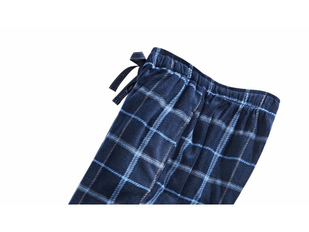 Perry Ellis Men's Medium-Plaid Fleece Pants Blue Size Small