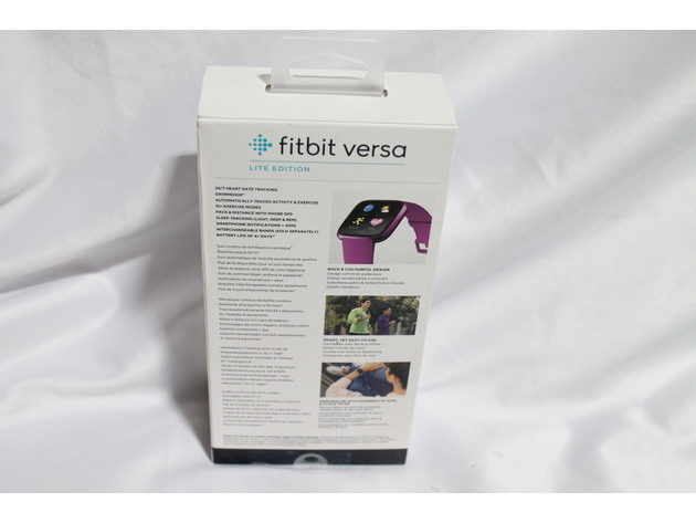 Fitbit Versa Lite Edition Smart Watch, One Size - Mulberry Aluminum, 1 Count (New)