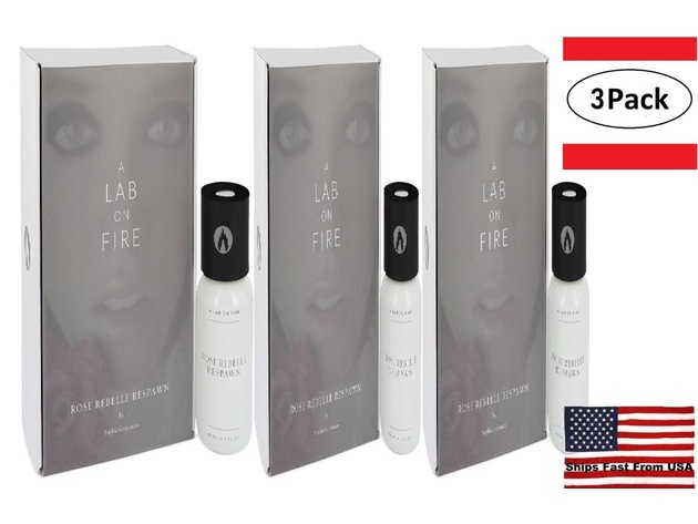 3 Pack Rose Rebelle Respawn by A Lab on Fire Eau De Toilette Spray 2 oz for Women