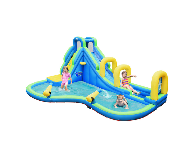 Costway Inflatable Water Slide Kids Bounce House Castle Splash Pool Without Blower